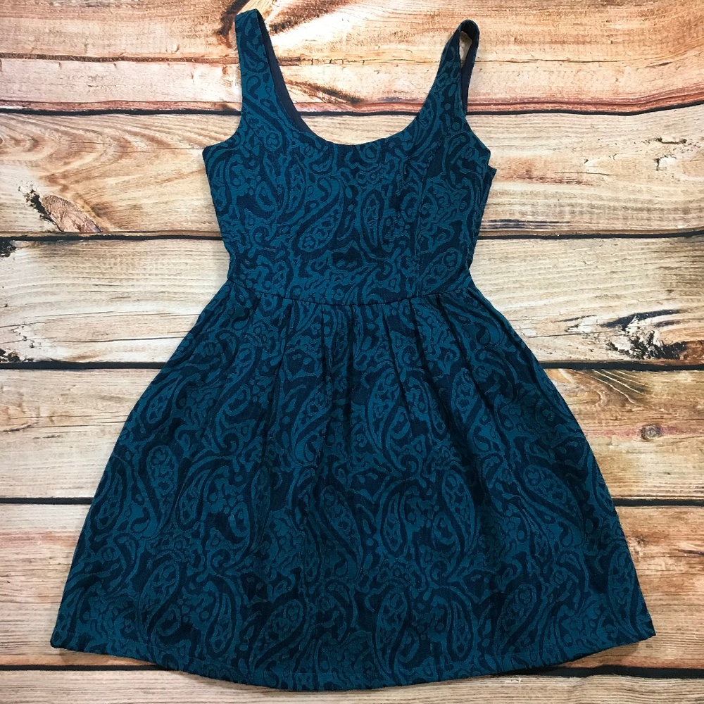 Jack Womens Dress Size 2 Fit Flare Lined Side Zip